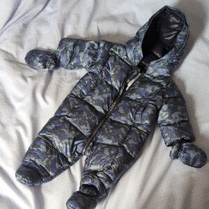 BURBERRY | Blue Camo Pattern Winter Jacket